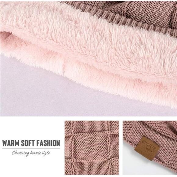 Slouchy Beanie Hats for Men Pink - Picture 5 of 6